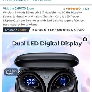 Wireless earbuds over ear